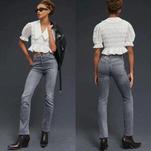 Mother The Pixie Dazzler Ankle Fray Jeans in Digging Up Dirt